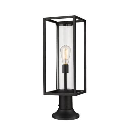 Z-Lite Dunbroch 24" Tall Outdoor Pier Mount Post Light Black