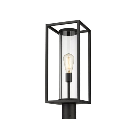 Z-Lite Dunbroch 22" Tall Outdoor Single Head Post Light Black