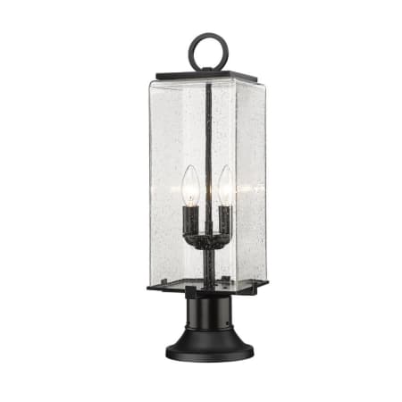 Z-Lite Sana 2 Light 22" Tall Outdoor Pier Mount Post Light Black