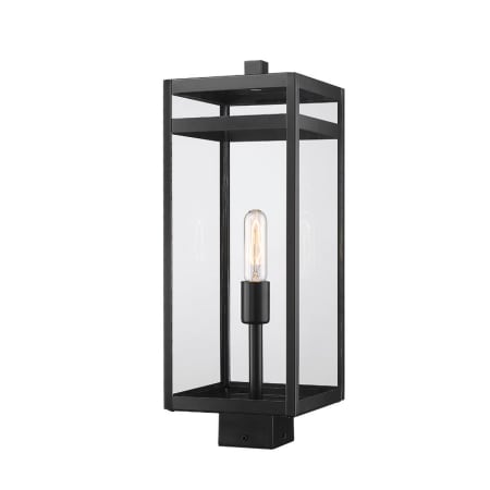 Z-Lite Nuri 21" Tall Outdoor Single Head Post Light Black