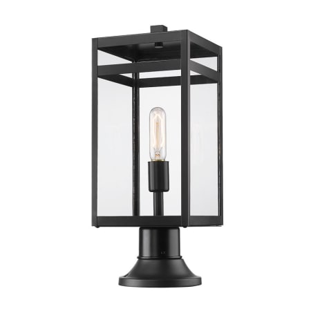 Z-Lite Nuri 20" Tall Outdoor Single Head Post Light Black