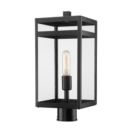Z-Lite Nuri 18" Tall Outdoor Single Head Post Light Black