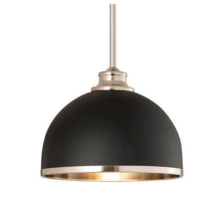 Z-Lite Landry 10" Wide Pendant Matte Black / Brushed Nickel