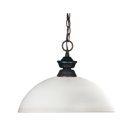 Z-Lite Riviera 1 Light Pendant with Glass Shade Olde Bronze