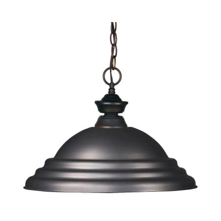 Z-Lite Riviera 1 Light Full Sized Pendant with Stepped Olde Bronze Shade Olde Bronze