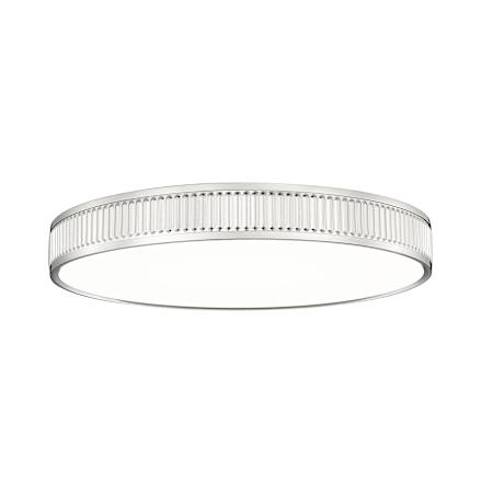 Z-Lite Stari 21" Wide Flush Mount Drum Ceiling Fixture Brushed Nickel