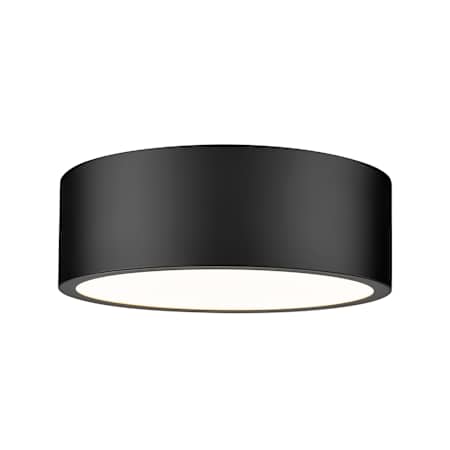 Z-Lite Coronado 13" Wide Flush Mount Drum Ceiling Fixture Matte Black