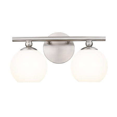 Z-Lite Neoma 2 Light 8" Wide Vanity Light Brushed Nickel