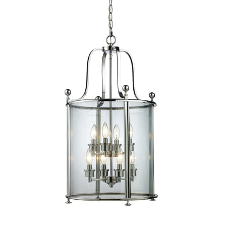 Z-Lite Wyndham 8 Light Full Sized Pendant with Clear Shade Chrome