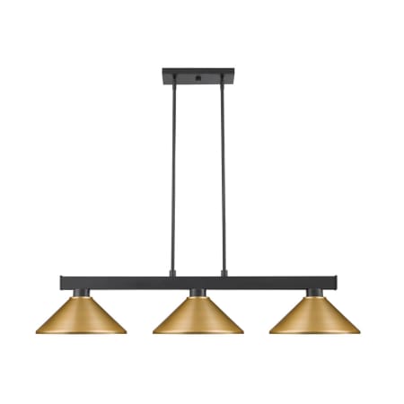 Z-Lite Cobalt 3 Light 46" Wide Billiard Chandelier Matte Black