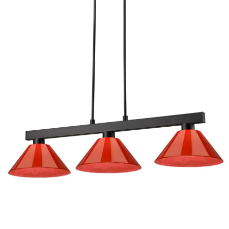 Z-Lite Cobalt 3 Light 46" Wide Billiard Chandelier Matte Black