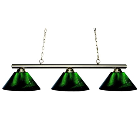 Z-Lite Sharp Shooter 3 Light Chandelier with Acrylic Shades Brushed Nickel