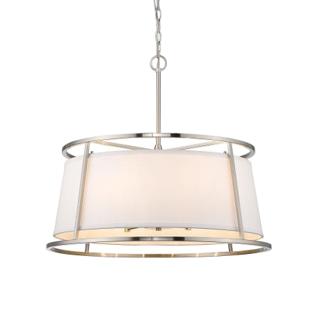 Z-Lite Lenyx Pendant 6 Light 26" Wide Drum Chandelier Brushed Nickel