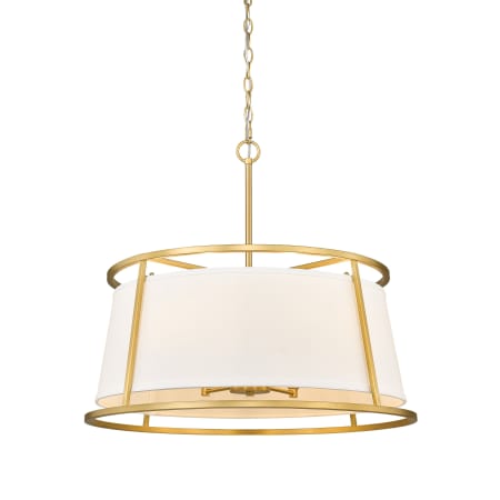 Z-Lite Lenyx Pendant 6 Light 26" Wide Drum Chandelier Rubbed Brass
