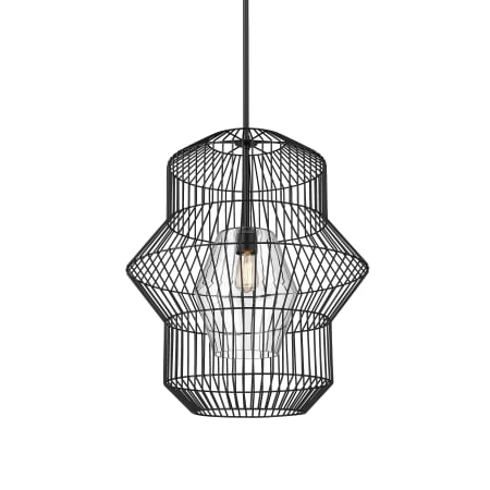 Z-Lite Orsay 24" Wide Cage Pendant Matte Black