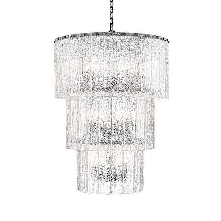 Z-Lite Glacier 12 Light 28" Wide Waterfall Chandelier Matte Black