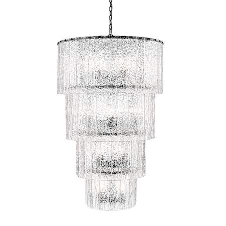 Z-Lite Glacier 18 Light 31" Wide Waterfall Chandelier Matte Black