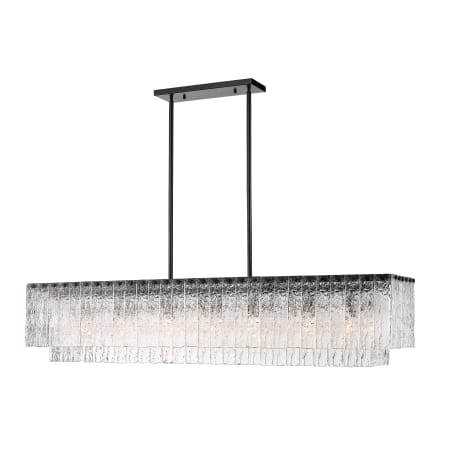Z-Lite Glacier 7 Light 54" Wide Linear Chandelier Matte Black