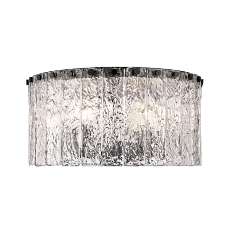 Z-Lite Glacier 5 Light 17" Wide Flush Mount Drum Ceiling Fixture Matte Black