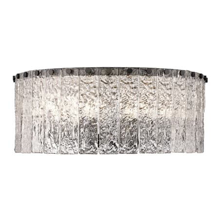 Z-Lite Glacier 8 Light 21" Wide Flush Mount Drum Ceiling Fixture Matte Black