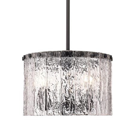 Z-Lite Glacier 3 Light 13" Wide Pendant Matte Black