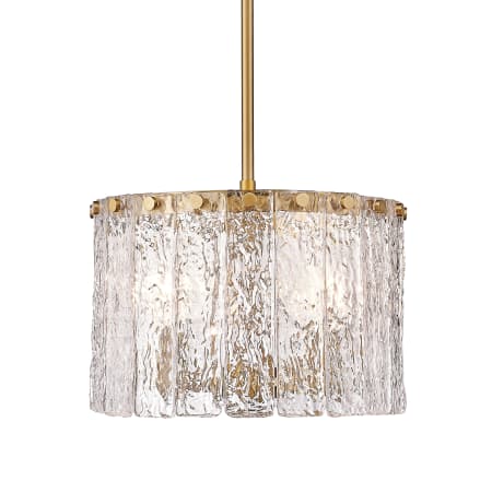 Z-Lite Glacier 3 Light 13" Wide Pendant Modern Gold