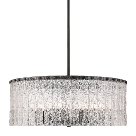 Z-Lite Glacier 10 Light 27" Wide Drum Chandelier Matte Black