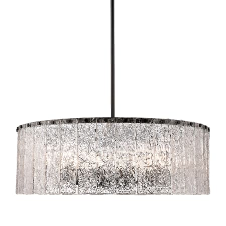 Z-Lite Glacier 12 Light 33" Wide Drum Chandelier Matte Black