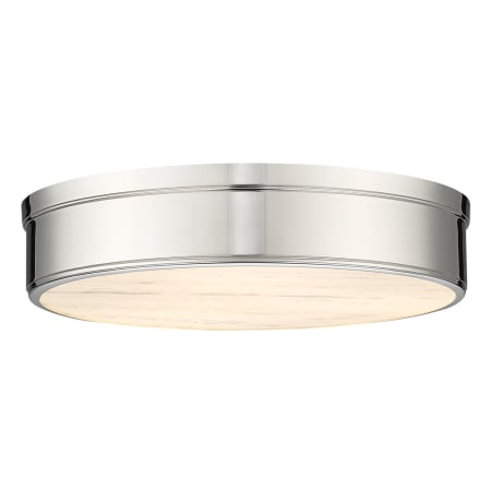 Z-Lite Anders 3 Light 22" Wide LED Flush Mount Drum Ceiling Fixture Polished Nickel