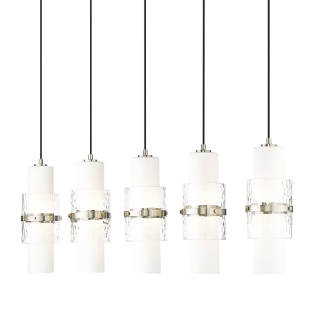 Z-Lite Cayden 5 Light 42" Wide Linear Chandelier Brushed Nickel