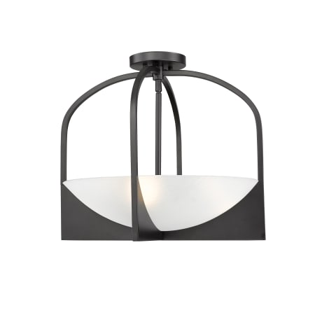Z-Lite Devon 4 Light 18" Wide Semi-flush Ceiling Fixture Matte Black