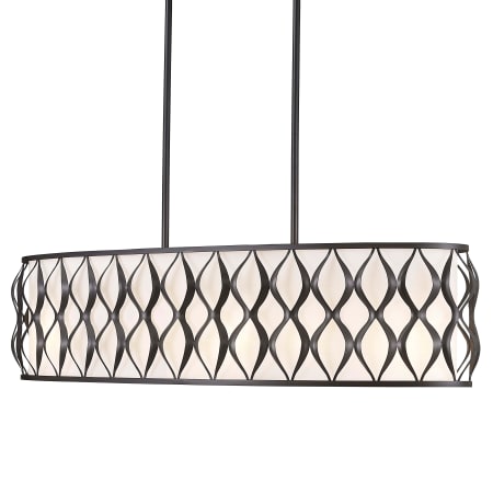Z-Lite Harden 10 Light 43" Wide Linear Chandelier Matte Black