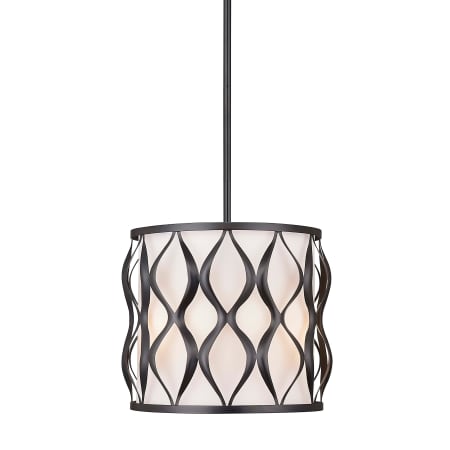 Z-Lite Harden 3 Light 12" Wide Pendant Matte Black
