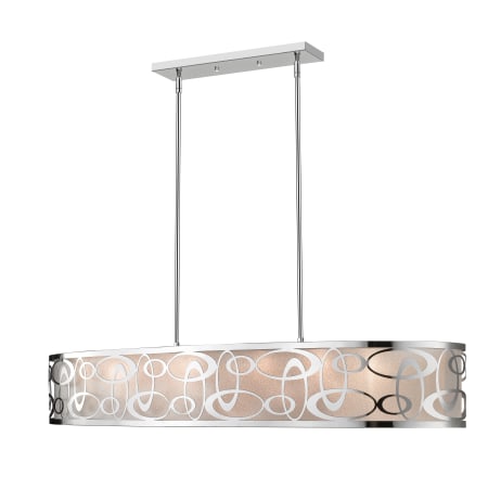 Z-Lite Opal 8 Light 55" Wide Linear Chandelier Chrome