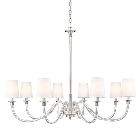 Z-Lite Katerina 8 Light 46" Wide Chandelier Brushed Nickel
