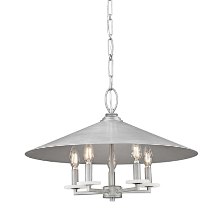 Z-Lite Rialto 5 Light 22" Wide Pendant Signature Pewter