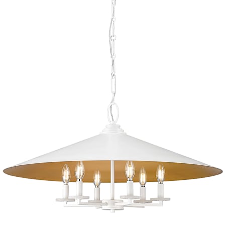 Z-Lite Rialto 6 Light 32" Wide Pendant Matte White