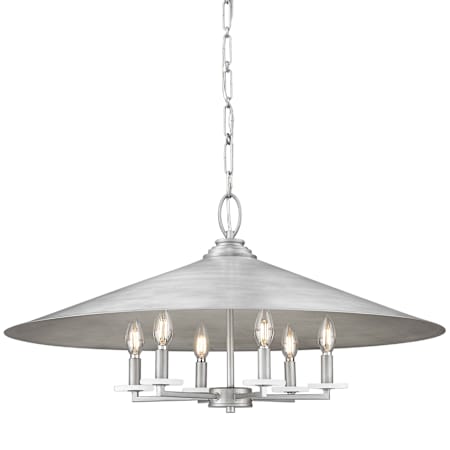 Z-Lite Rialto 6 Light 32" Wide Pendant Signature Pewter