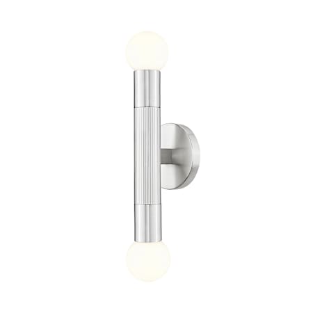 Z-Lite Stari 2 Light 12" Tall Bathroom Sconce Brushed Nickel