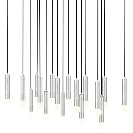 Z-Lite Stari 17 Light 42" Wide Linear Pendant Brushed Nickel