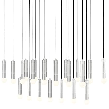 Z-Lite Stari 23 Light 54" Wide Linear Pendant Brushed Nickel