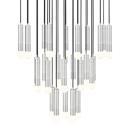 Z-Lite Stari 27 Light 36" Wide Multi Light Pendant Brushed Nickel
