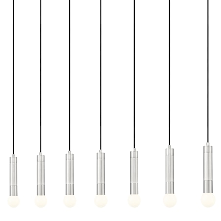 Z-Lite Stari 7 Light 54" Wide Linear Pendant Brushed Nickel