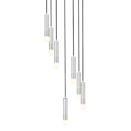 Z-Lite Stari 7 Light 18" Wide Multi Light Pendant Brushed Nickel