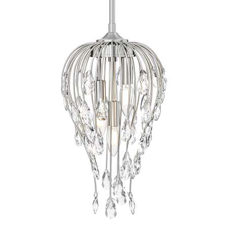 Z-Lite Gabriella 3 Light 9" Wide Crystal Mini Pendant Brushed Nickel