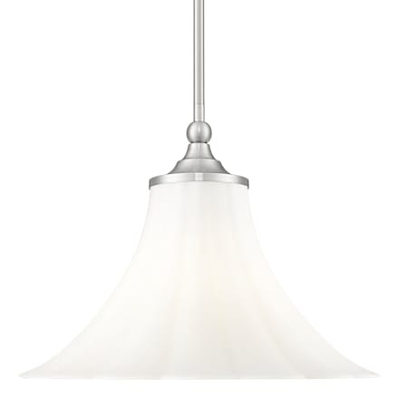 Z-Lite Fleur 16" Wide Pendant Brushed Nickel