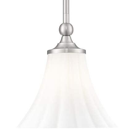 Z-Lite Fleur 8" Wide Mini Pendant Brushed Nickel