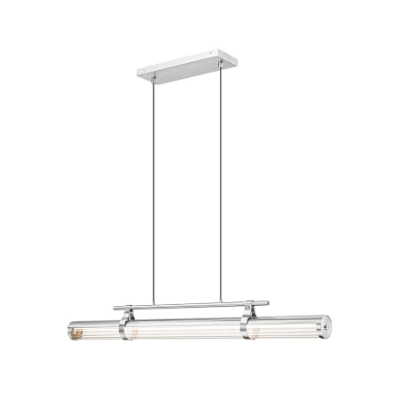 Z-Lite Benoit 44" Wide LED Linear Chandelier Brushed Nickel