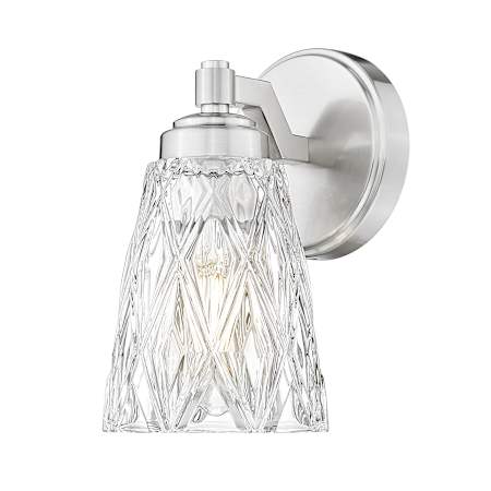 Z-Lite Andree 9" Tall Bathroom Sconce Brushed Nickel