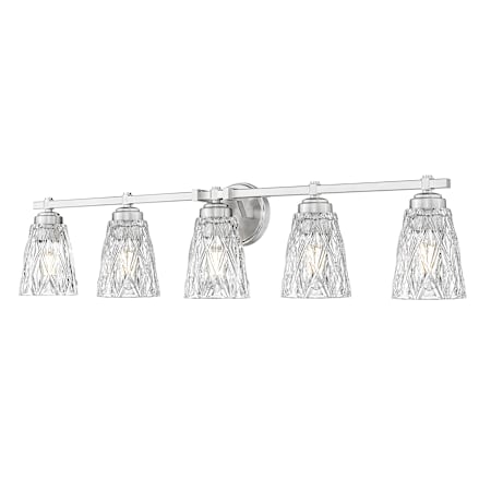 Z-Lite Andree 5 Light 40" Wide Vanity Light Brushed Nickel